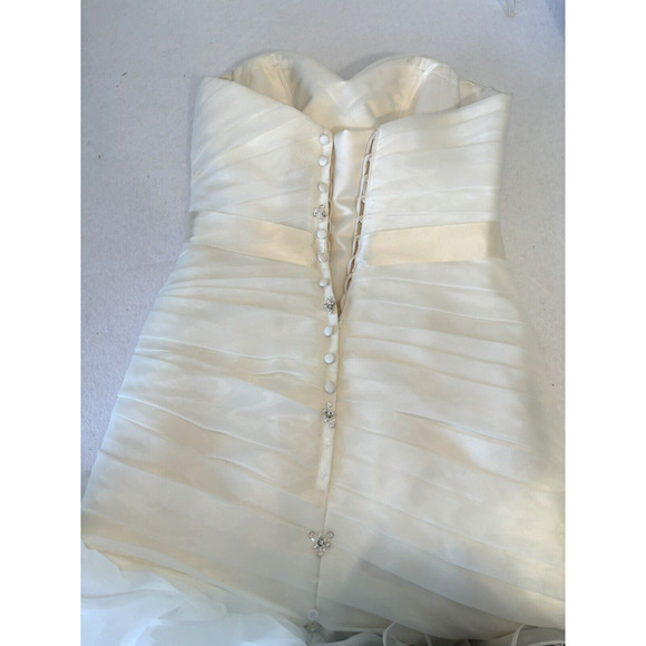 Ivory Wedding Gown Dress Swarovski Crystal Sash 8966 Size 4/6 Allure Bridals‎ - Picture 5 of 13